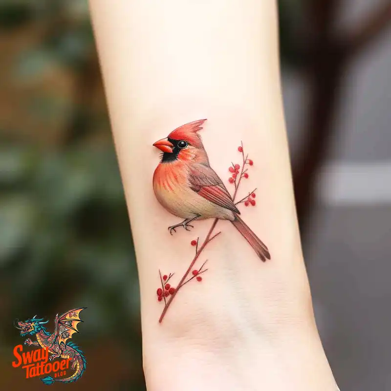 70 Small Red Cardinal Tattoo Designs: Ink Art Ideas 28 cardinal tattoo