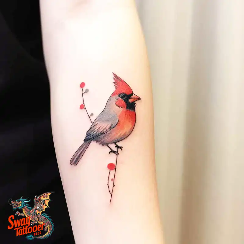 70 Small Red Cardinal Tattoo Designs: Ink Art Ideas 27 cardinal tattoo