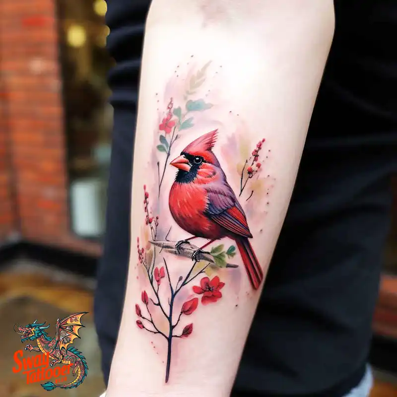 70 Small Red Cardinal Tattoo Designs: Ink Art Ideas 22 cardinal tattoo