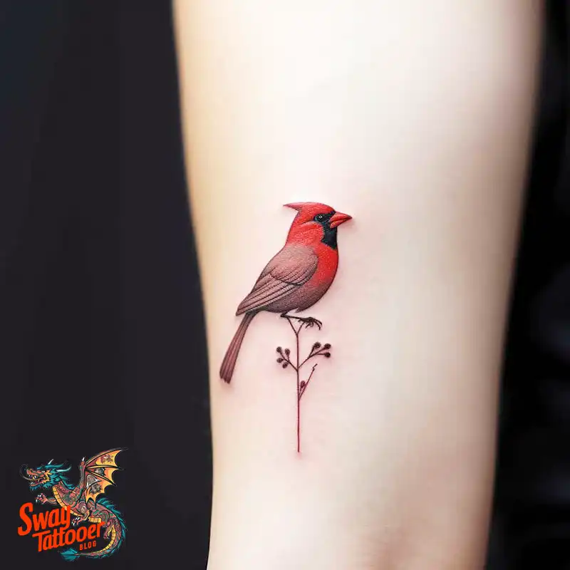 70 Small Red Cardinal Tattoo Designs: Ink Art Ideas 17 cardinal tattoo
