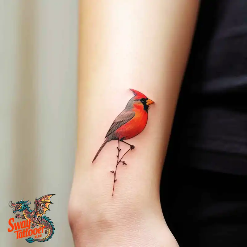70 Small Red Cardinal Tattoo Designs: Ink Art Ideas 16 cardinal tattoo