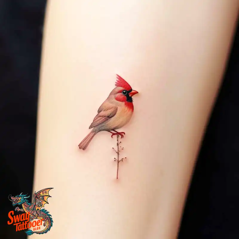 70 Small Red Cardinal Tattoo Designs: Ink Art Ideas 14 cardinal tattoo