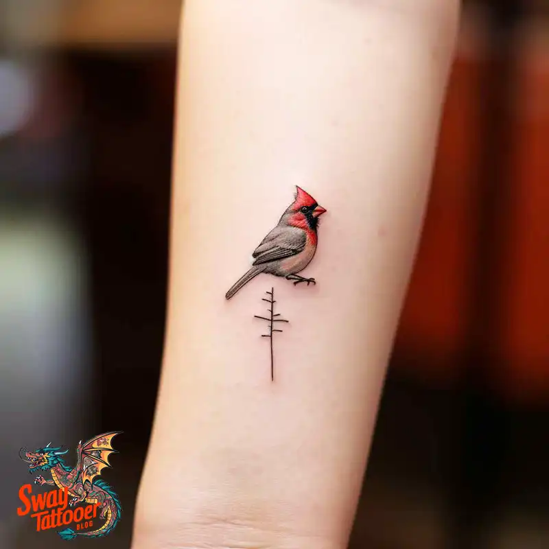 70 Small Red Cardinal Tattoo Designs: Ink Art Ideas 13 cardinal tattoo