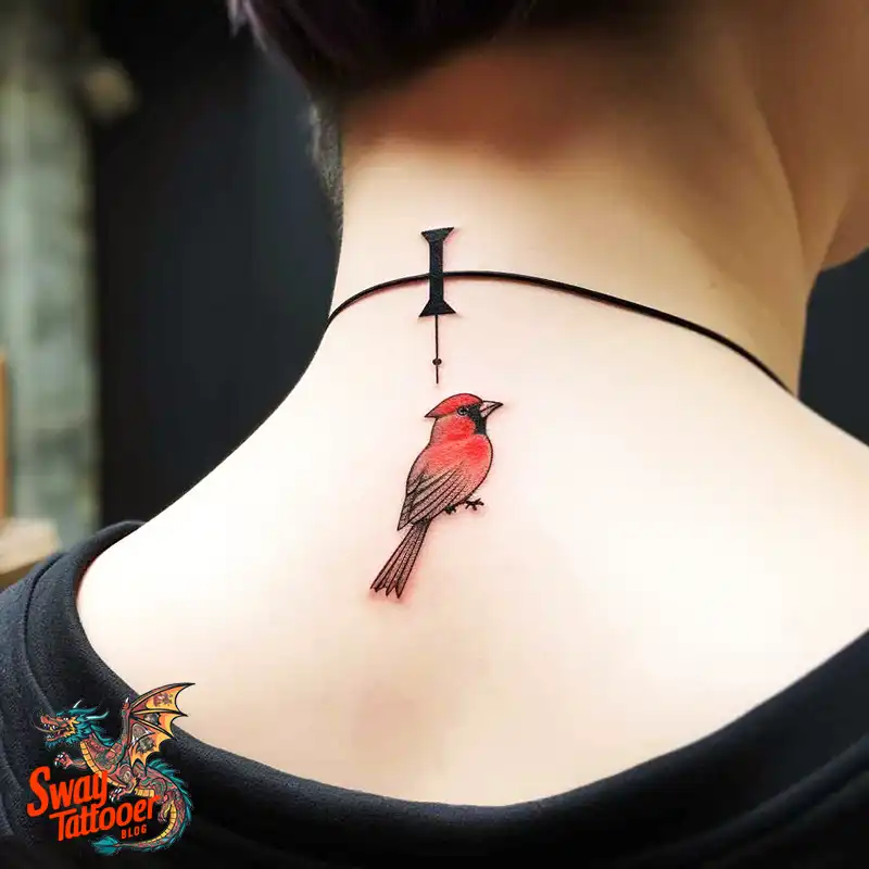 70 Small Red Cardinal Tattoo Designs: Ink Art Ideas 5 small cardinal 45