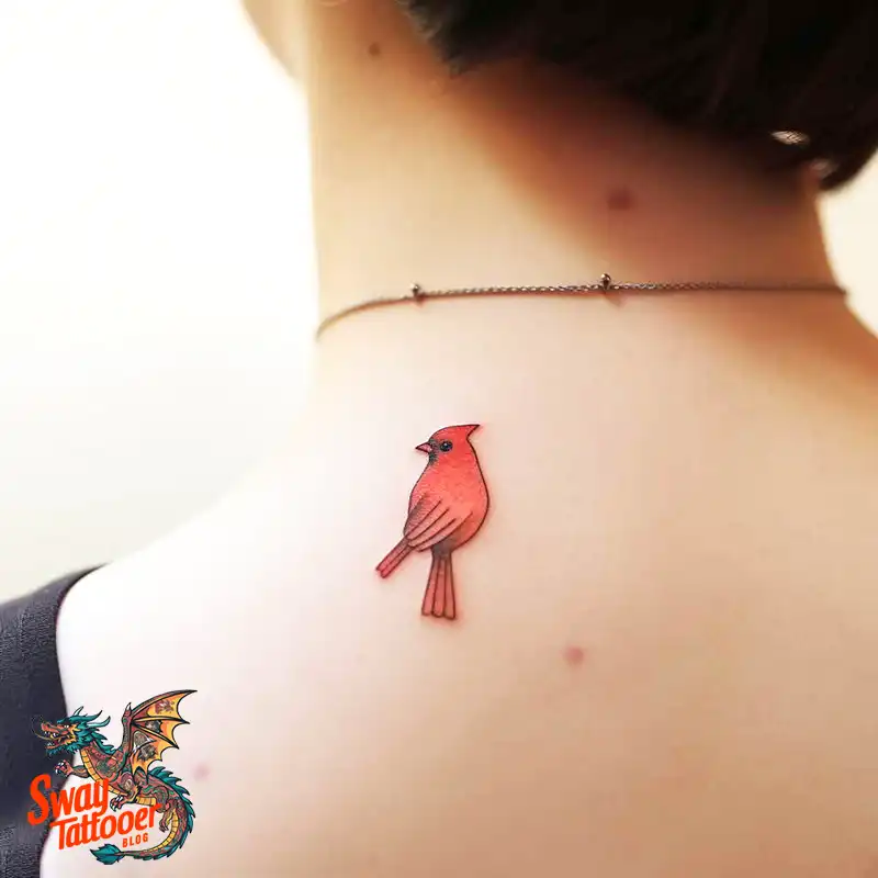 70 Small Red Cardinal Tattoo Designs: Ink Art Ideas 4 cardinal tattoo