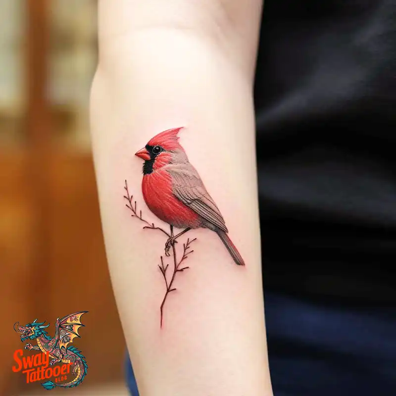 70 Small Red Cardinal Tattoo Designs: Ink Art Ideas 2 cardinal tattoo