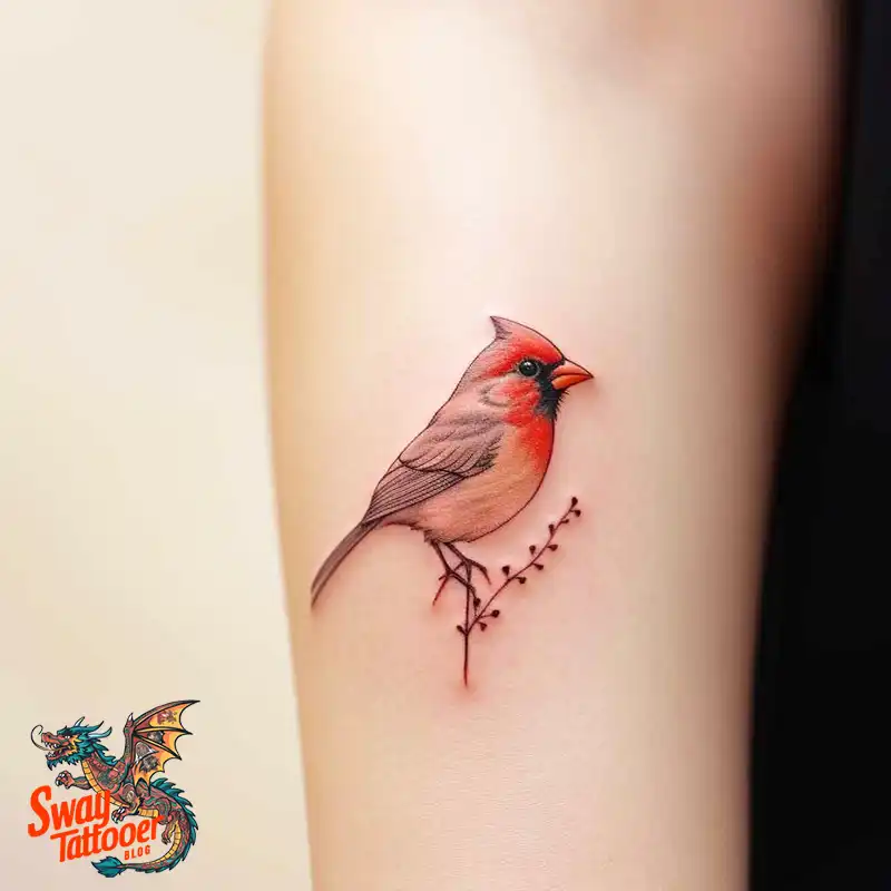 70 Small Red Cardinal Tattoo Designs: Ink Art Ideas 1 cardinal tattoo