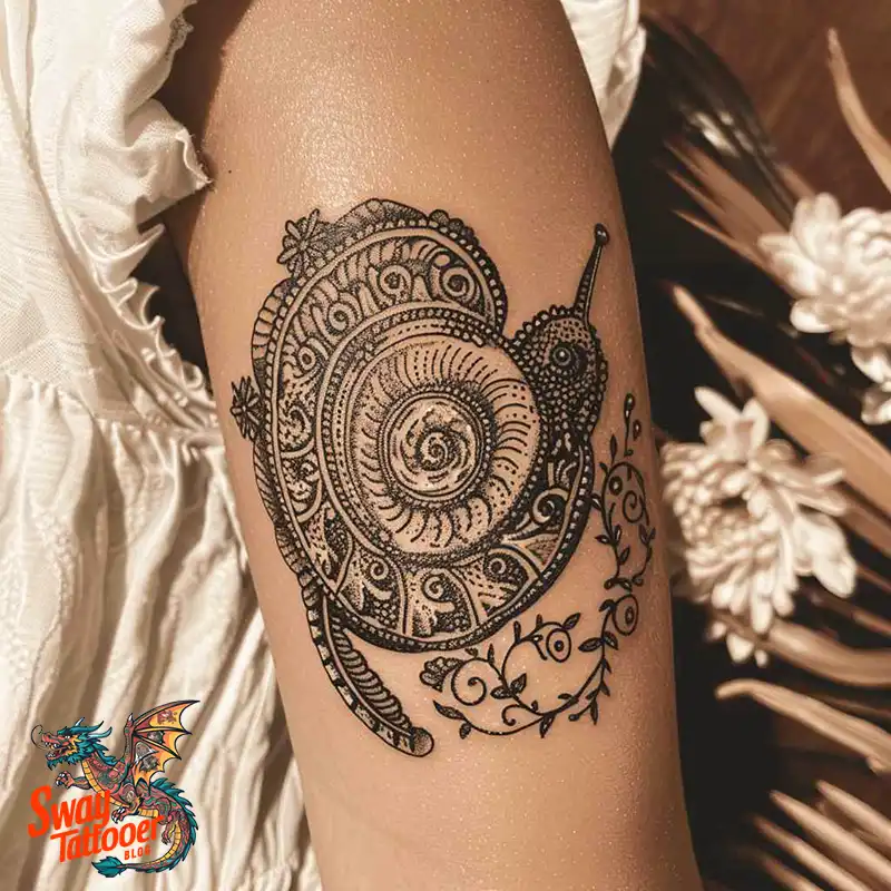 150 Snail Tattoo Design Ideas: Slow and Steady Art Trend 53 snail tattoo