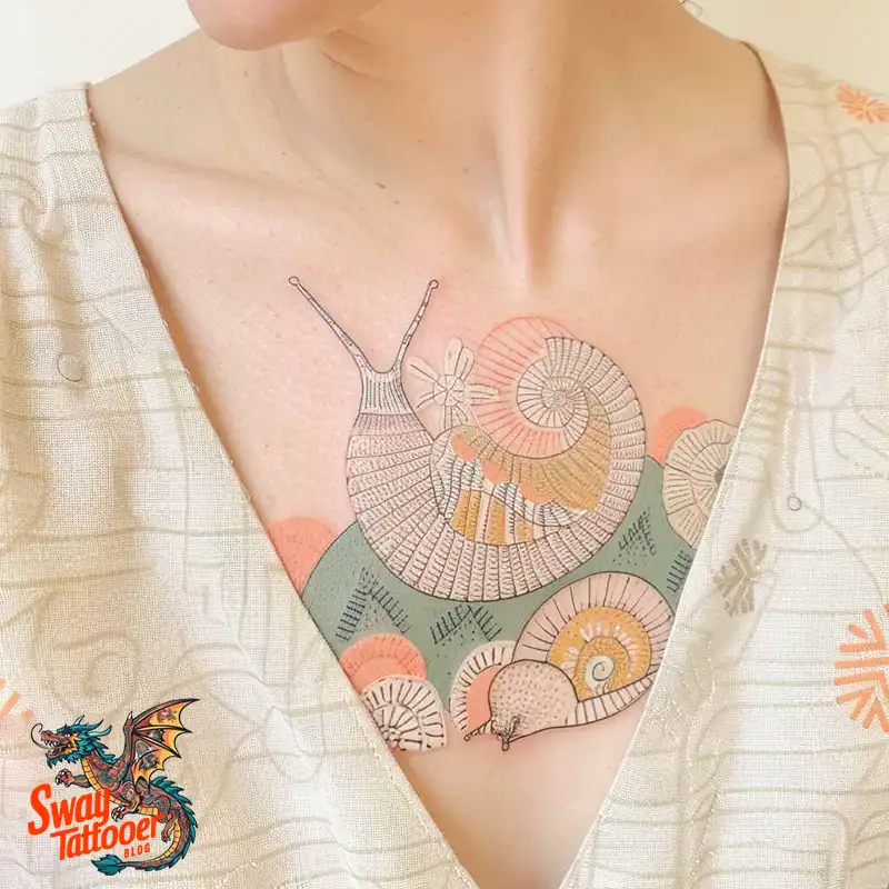 150 Snail Tattoo Design Ideas: Slow and Steady Art Trend 42 snail tattoo