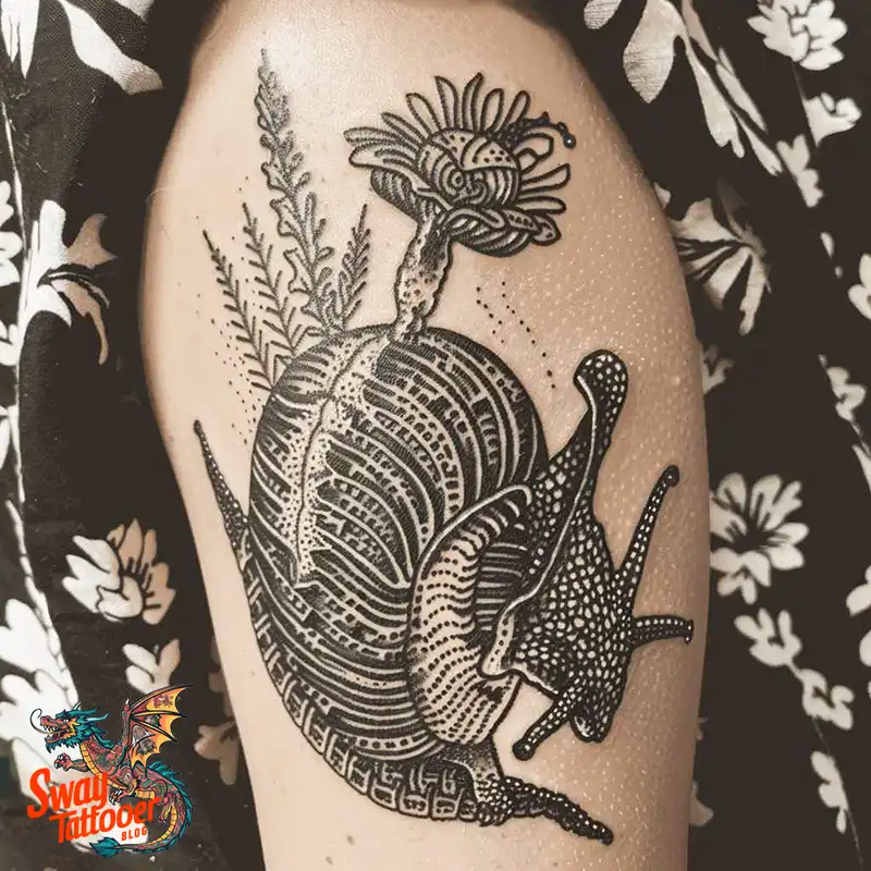 150 Snail Tattoo Design Ideas: Slow and Steady Art Trend 38 snail tattoo