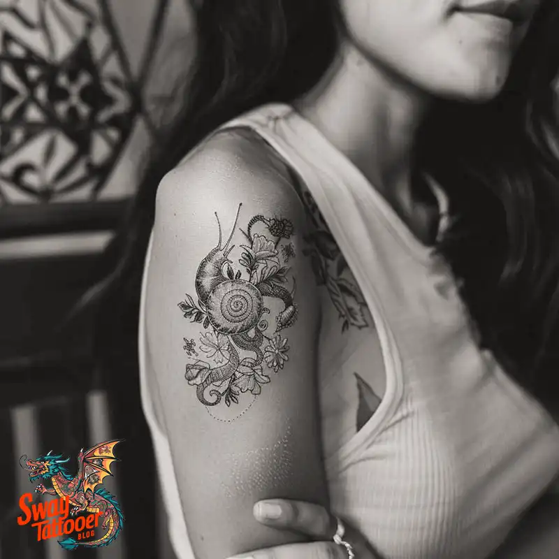 150 Snail Tattoo Design Ideas: Slow and Steady Art Trend 3 snail tattoo