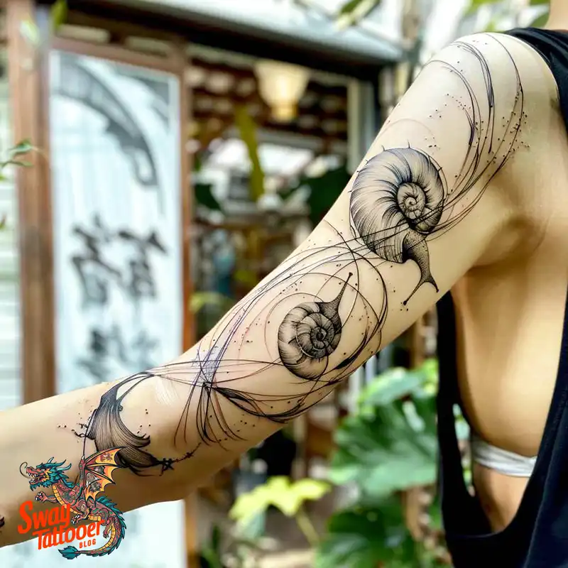 150 Snail Tattoo Design Ideas: Slow and Steady Art Trend 2 snail tattoo