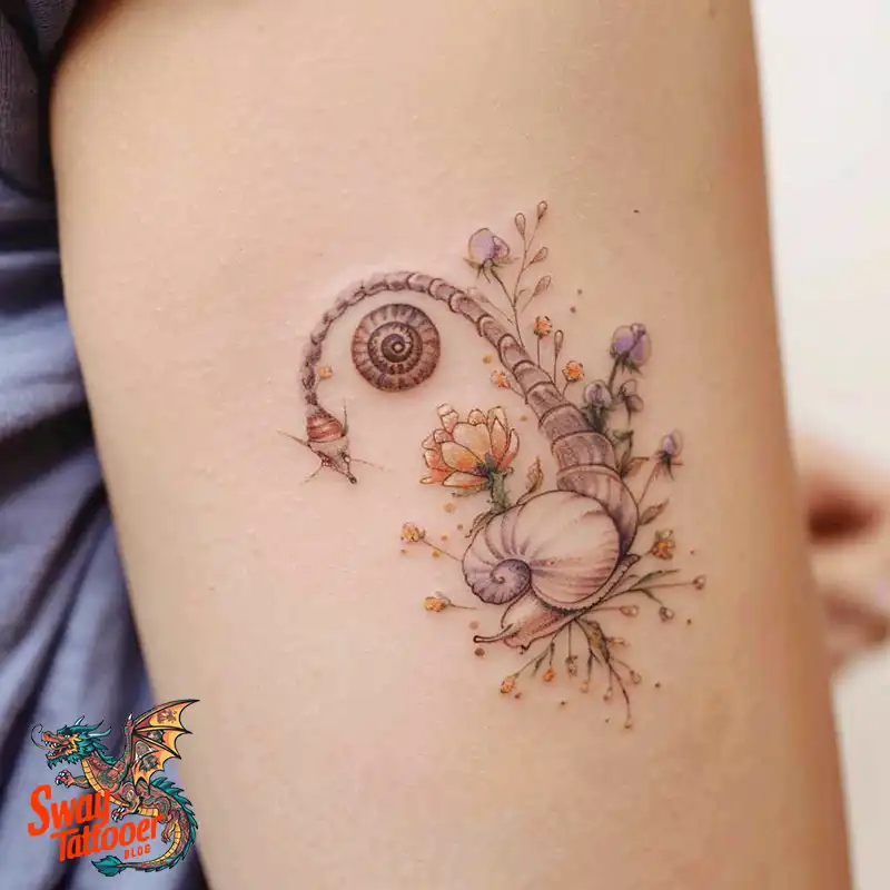 150 Snail Tattoo Design Ideas: Slow and Steady Art Trend 110 snail tattoo