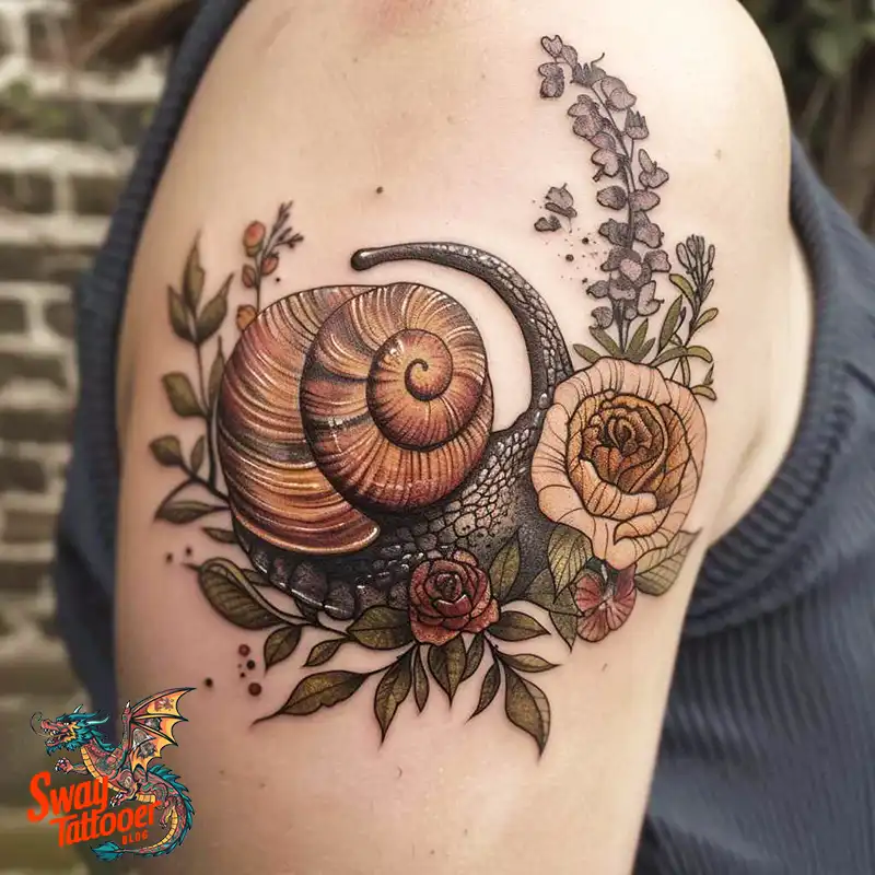 150 Snail Tattoo Design Ideas: Slow and Steady Art Trend 99 snail tattoo