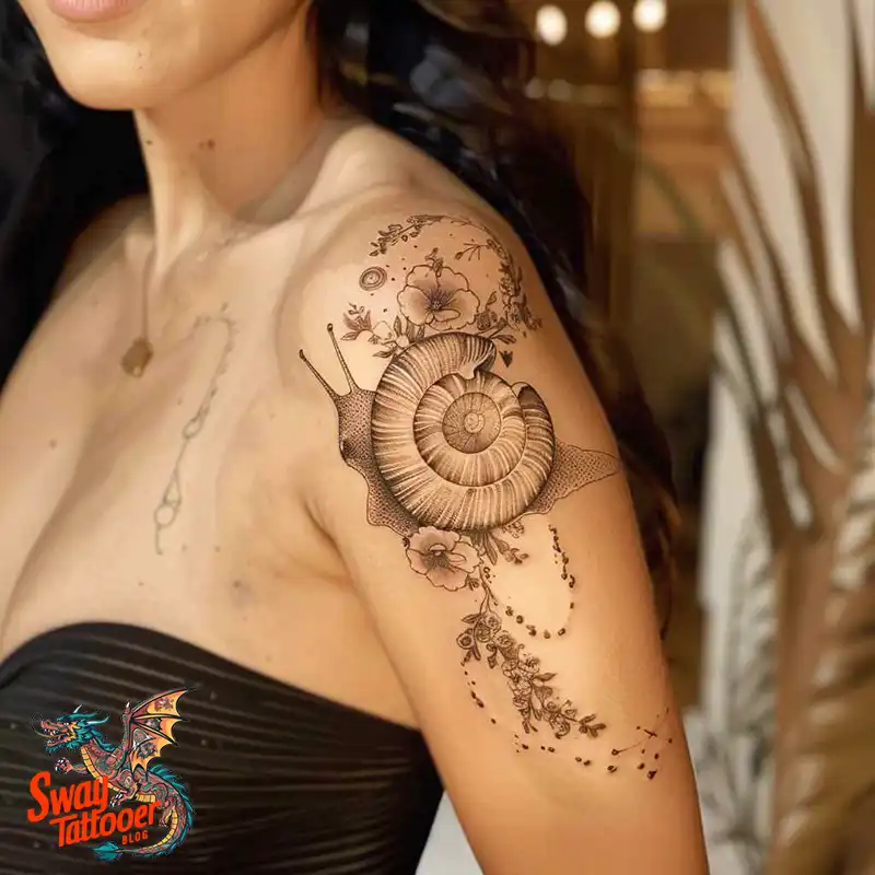 150 Snail Tattoo Design Ideas: Slow and Steady Art Trend 89 snail tattoo