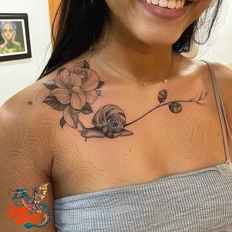 150 Snail Tattoo Design Ideas: Slow and Steady Art Trend 85 snail tattoo