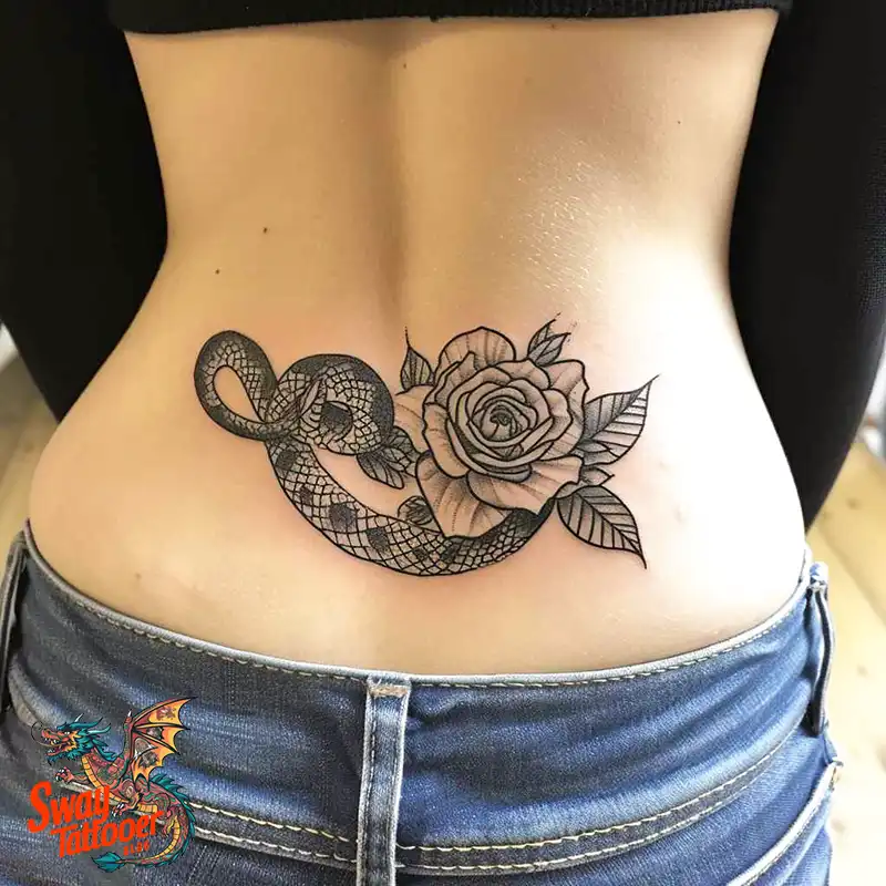 80 Snake and Rose Tattoo Designs: Beauty and Symbolism 56 snake and rose tattoo