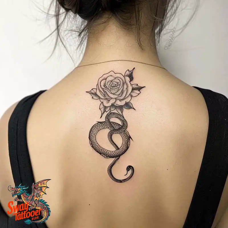 80 Snake and Rose Tattoo Designs: Beauty and Symbolism 48 snake and rose tattoo