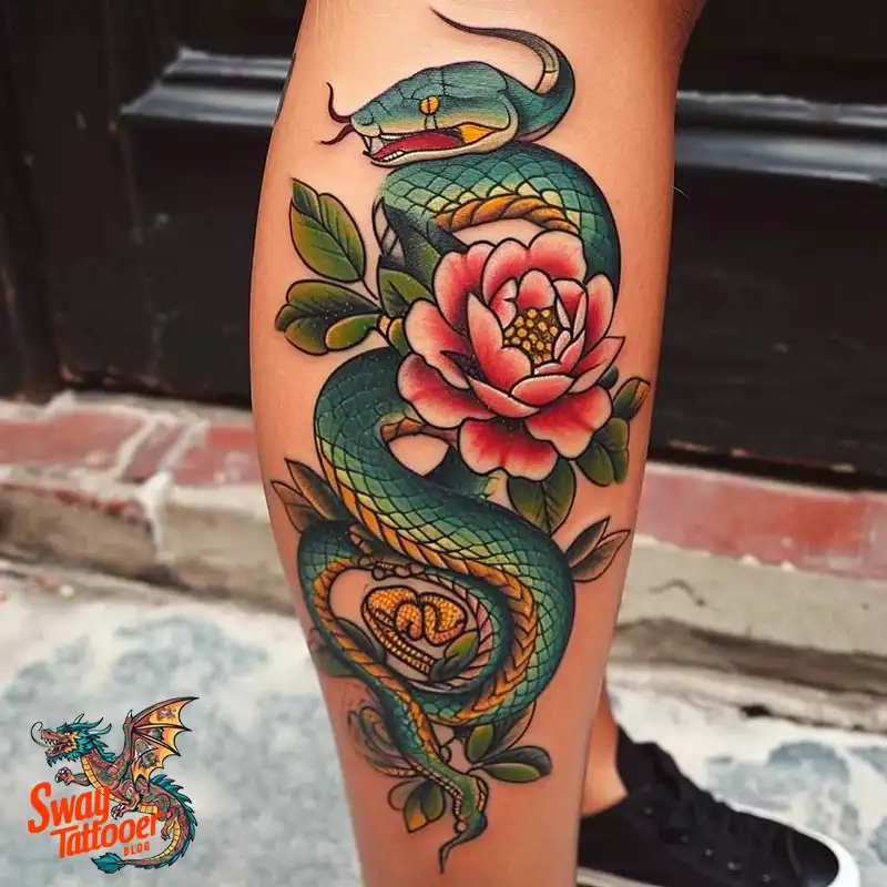80 Snake and Rose Tattoo Designs: Beauty and Symbolism 66 snake and rose tattoo