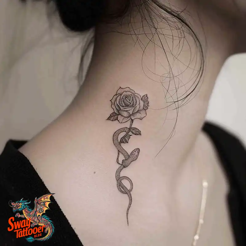 80 Snake and Rose Tattoo Designs: Beauty and Symbolism 12 snake and rose tattoo