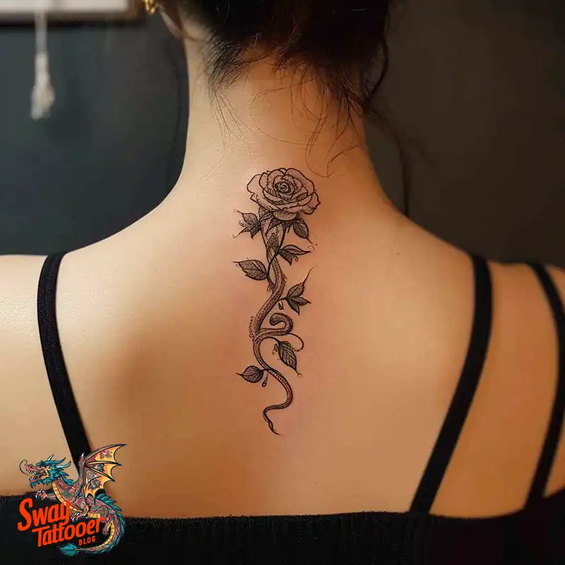 80 Snake and Rose Tattoo Designs: Beauty and Symbolism 11 snake and rose tattoo