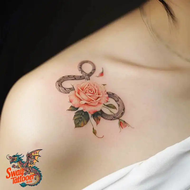 80 Snake and Rose Tattoo Designs: Beauty and Symbolism 6 snake and rose tattoo