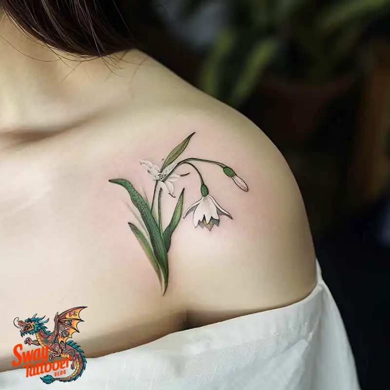 70 Snowdrop Flower Tattoo Design Ideas with Deep Meanings 48 snowdrop flower tattoo