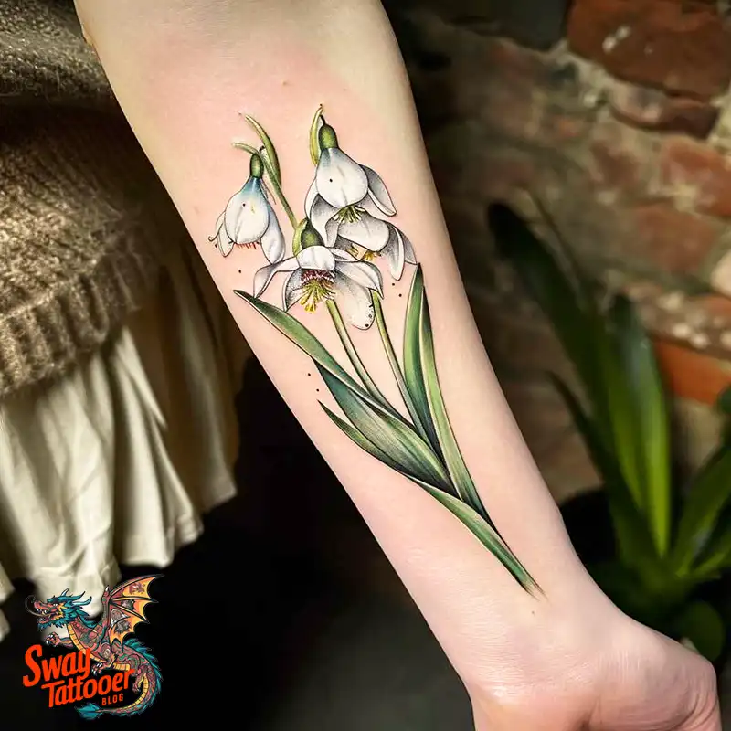 70 Snowdrop Flower Tattoo Design Ideas with Deep Meanings 38 snowdrop flower tattoo