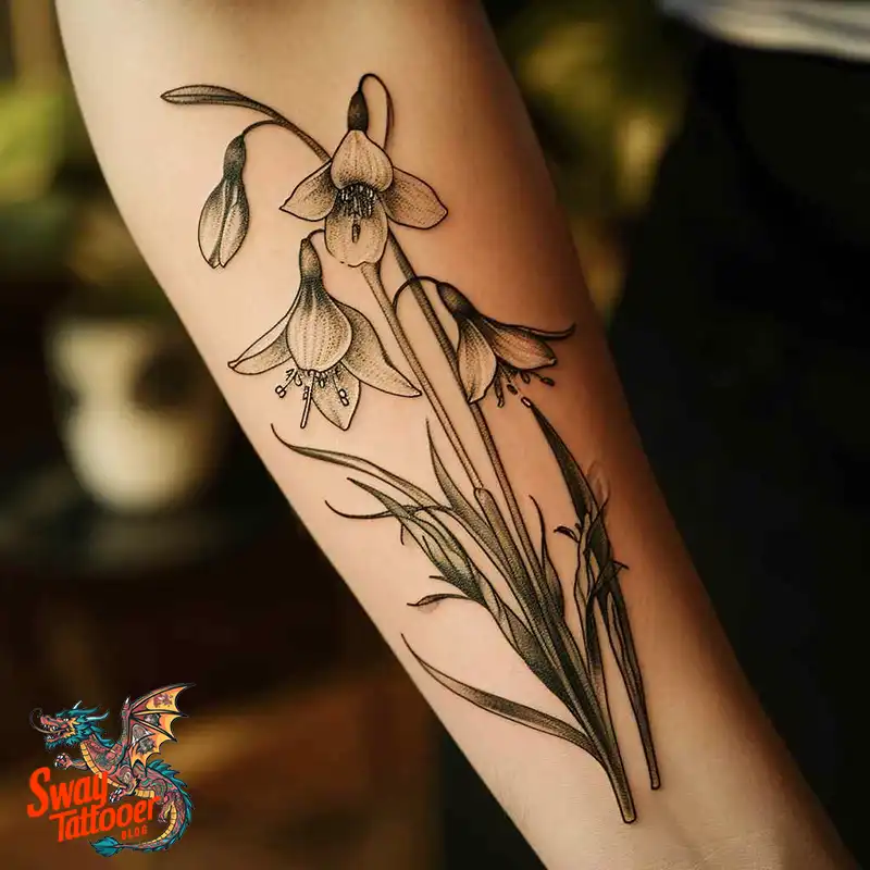 70 Snowdrop Flower Tattoo Design Ideas with Deep Meanings 40 snowdrop flower tattoo