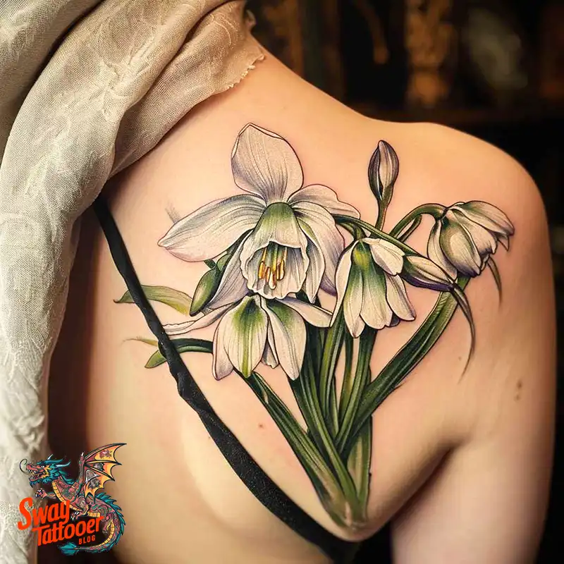 70 Snowdrop Flower Tattoo Design Ideas with Deep Meanings 36 snowdrop flower tattoo