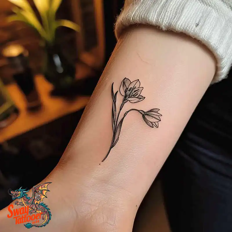 70 Snowdrop Flower Tattoo Design Ideas with Deep Meanings 23 snowdrop tattoo