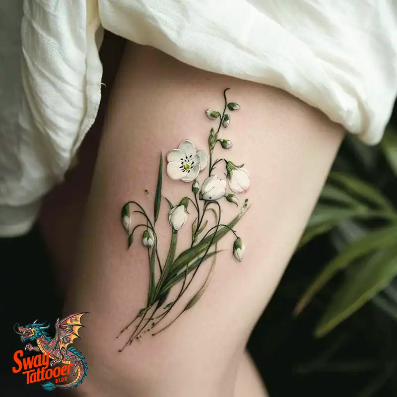 70 Snowdrop Flower Tattoo Design Ideas with Deep Meanings 6 snowdrop tattoo