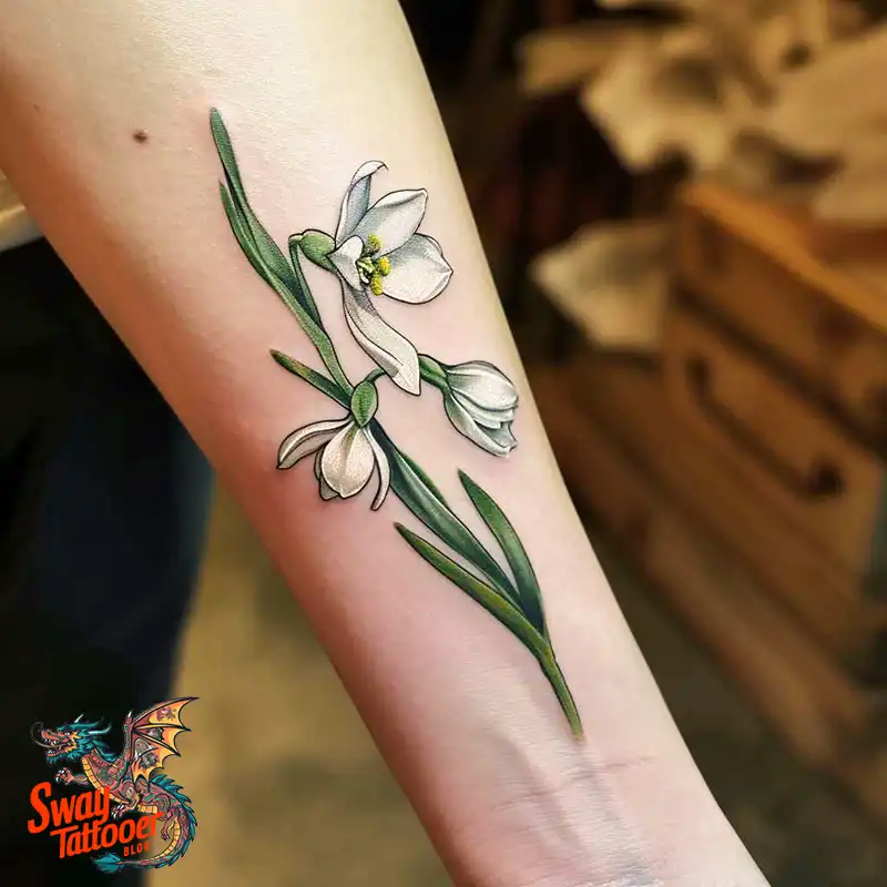 70 Snowdrop Flower Tattoo Design Ideas with Deep Meanings 63 snowdrop flower tattoo