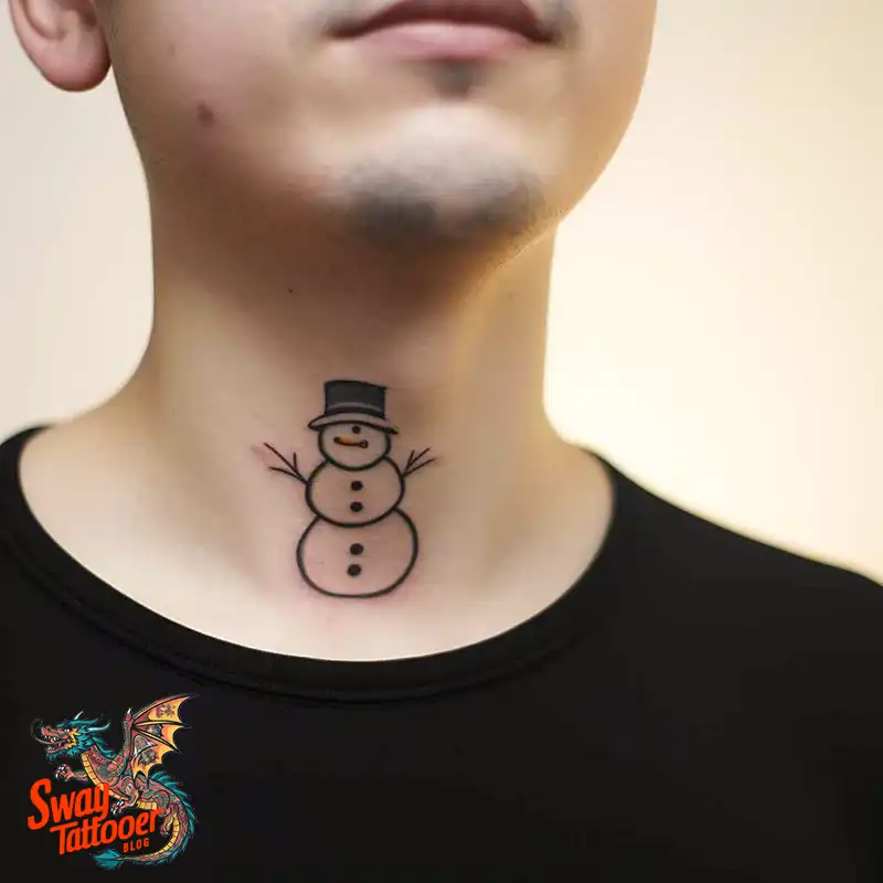 60 Snowman Tattoo Design Ideas Full of Winter Whimsy 53 snowman 11