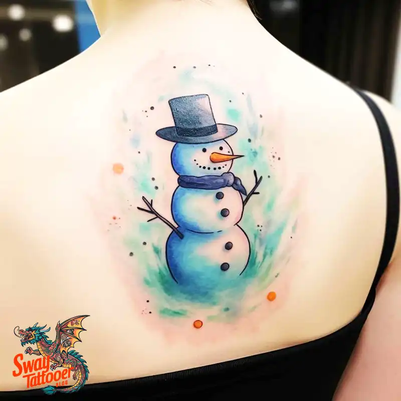 60 Snowman Tattoo Design Ideas Full of Winter Whimsy 46 snowman 18