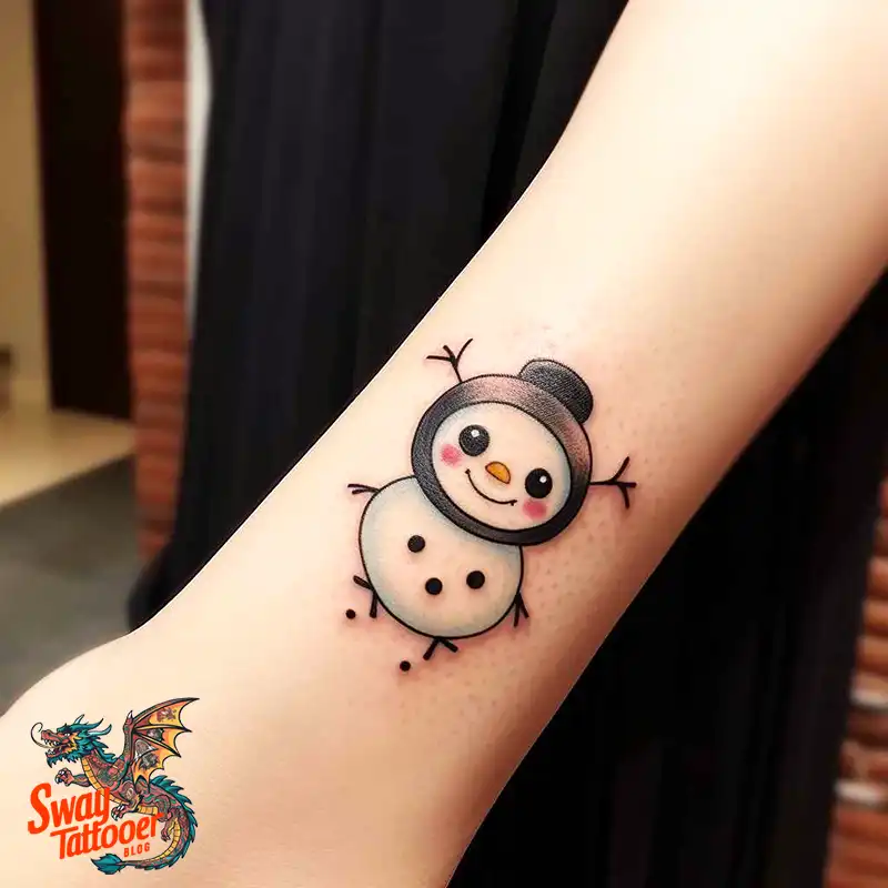 60 Snowman Tattoo Design Ideas Full of Winter Whimsy 36 snowman 28