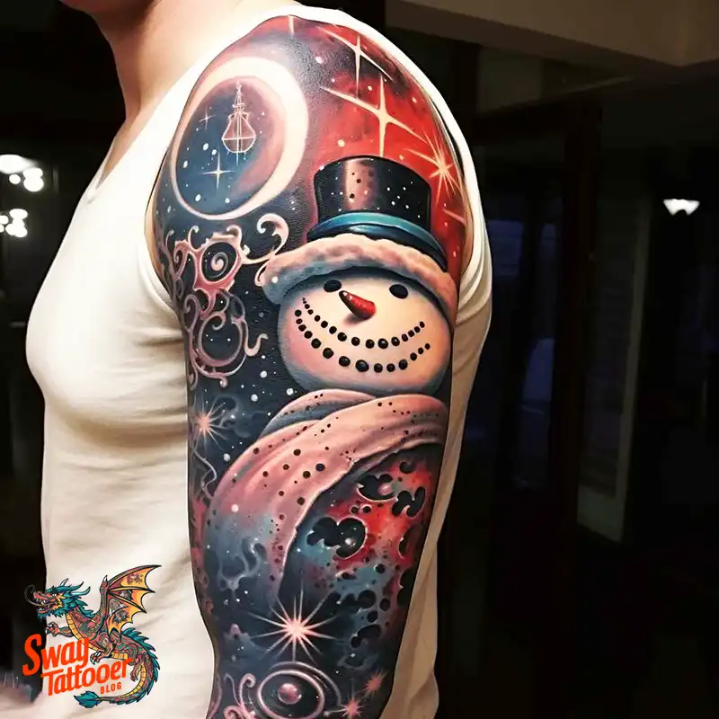 60 Snowman Tattoo Design Ideas Full of Winter Whimsy 25 snowman 42