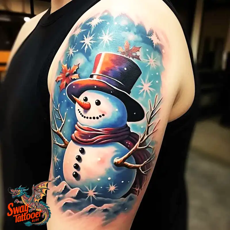 60 Snowman Tattoo Design Ideas Full of Winter Whimsy 21 snowman 43