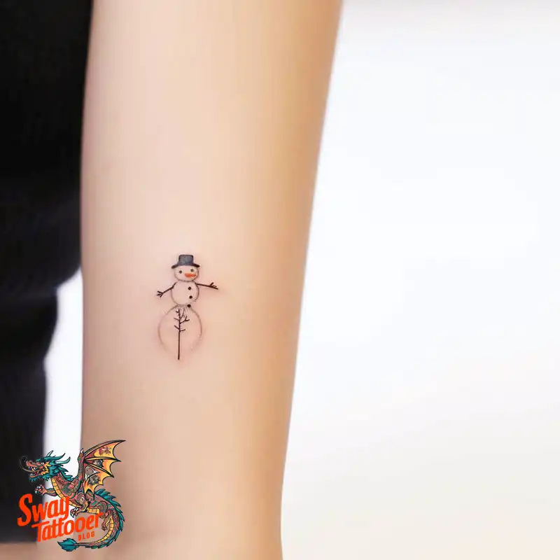60 Snowman Tattoo Design Ideas Full of Winter Whimsy 20 snowman 44