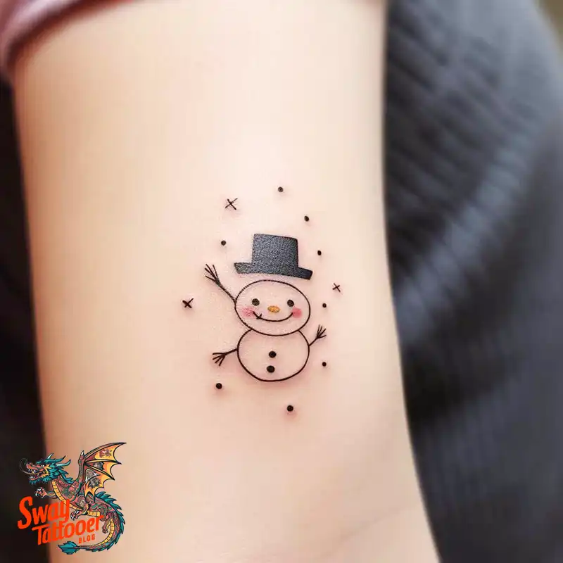 60 Snowman Tattoo Design Ideas Full of Winter Whimsy 18 snowman 46