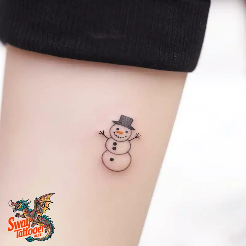 60 Snowman Tattoo Design Ideas Full of Winter Whimsy 16 snowman 48