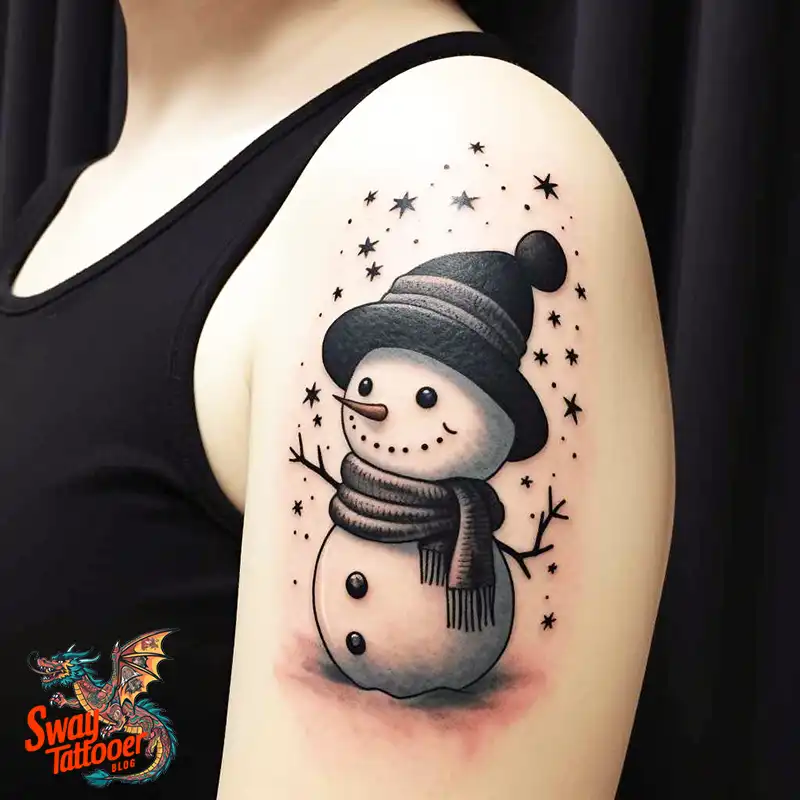 60 Snowman Tattoo Design Ideas Full of Winter Whimsy 7 snowman 57