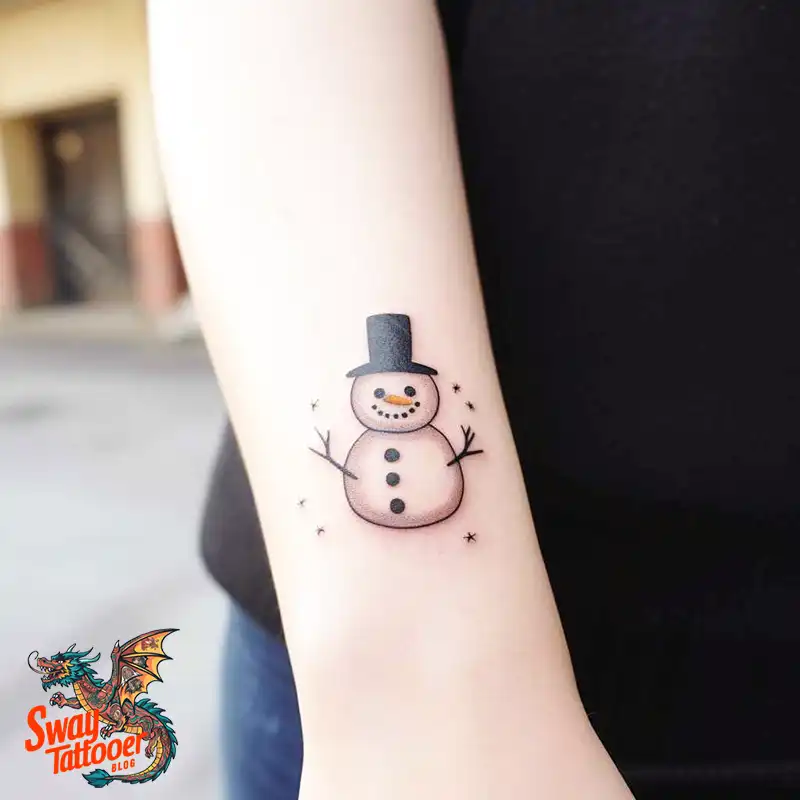60 Snowman Tattoo Design Ideas Full of Winter Whimsy 2 snowman 62