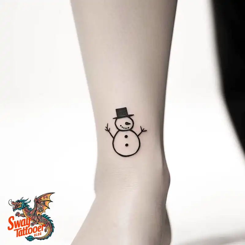 60 Snowman Tattoo Design Ideas Full of Winter Whimsy 55 snowman 9