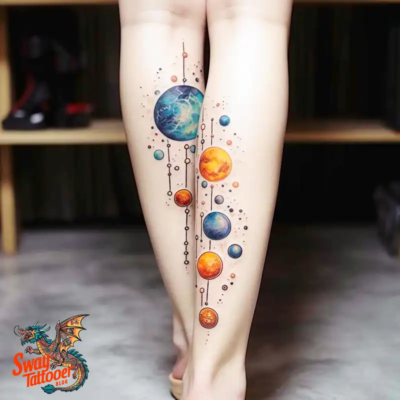 50 Solar System Tattoo Design Ideas: Out of This World Art 35 solar system tattoo