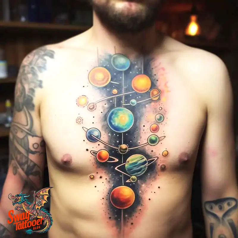 50 Solar System Tattoo Design Ideas: Out of This World Art 19 solar system tattoo