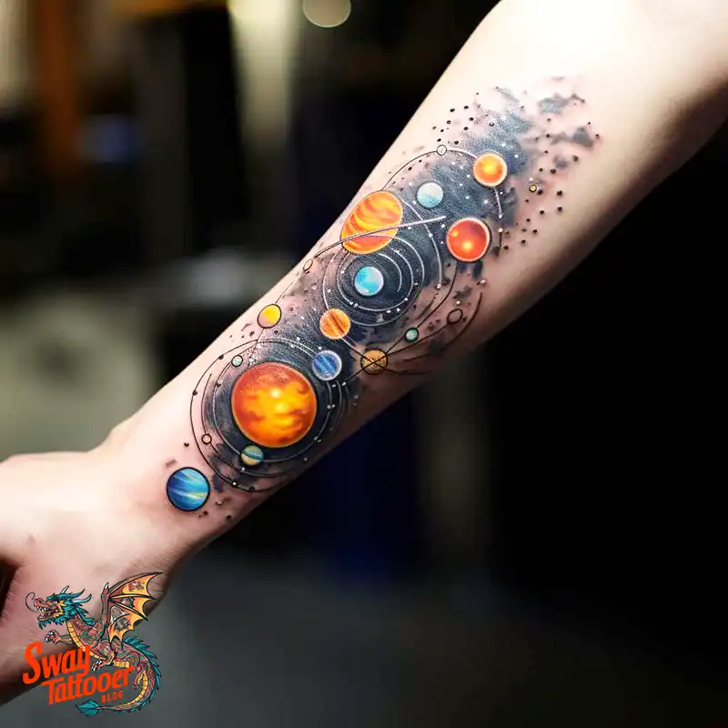 50 Solar System Tattoo Design Ideas: Out of This World Art 31 solar system tattoo