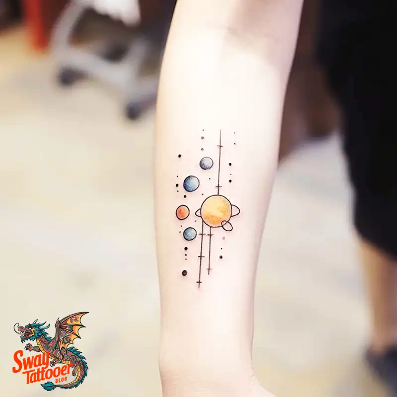 50 Solar System Tattoo Design Ideas: Out of This World Art 9 solar system tattoo