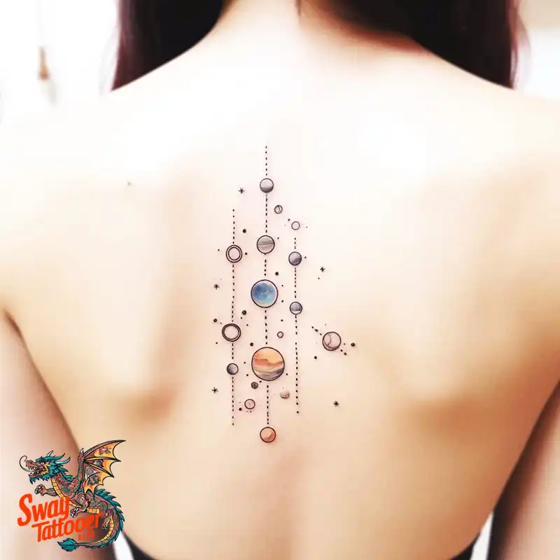 50 Solar System Tattoo Design Ideas: Out of This World Art 8 solar system tattoo