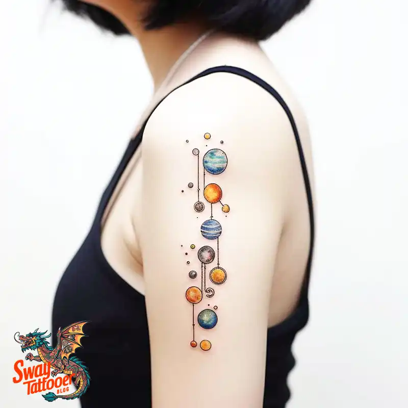 50 Solar System Tattoo Design Ideas: Out of This World Art 7 solar system tattoo